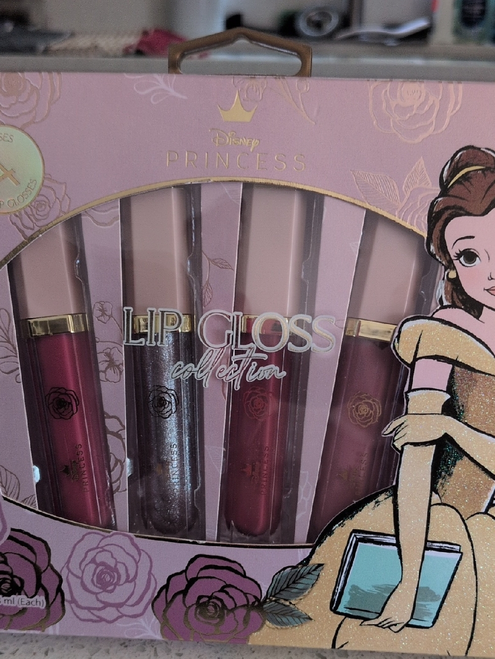 Disney Princess Lip Gloss Collection - Pink, Purple, Red, Rose Gold